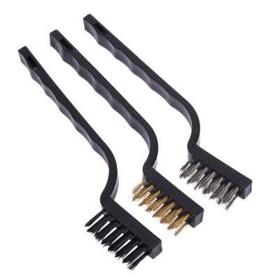 Hand Use Tool Plastic Handle Stainless Steel Brass Cleaning Brush Wire Brush