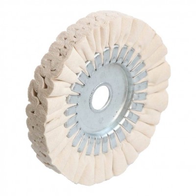 6" Cotton Airway Buffing Wheel 150*22 Mm Cloth Open Bias Polishing Buffs Wheel 150x14mm White