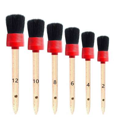 Best Seller Wooden Handle Boar Hair Car Detailing Brushes