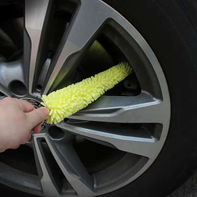 Car Wheel Brush Tire Rims Brush Sponge Washing Cleaner Plastic Long Handle Vehicle Cleaning Brush Car Wash Sponges Tools